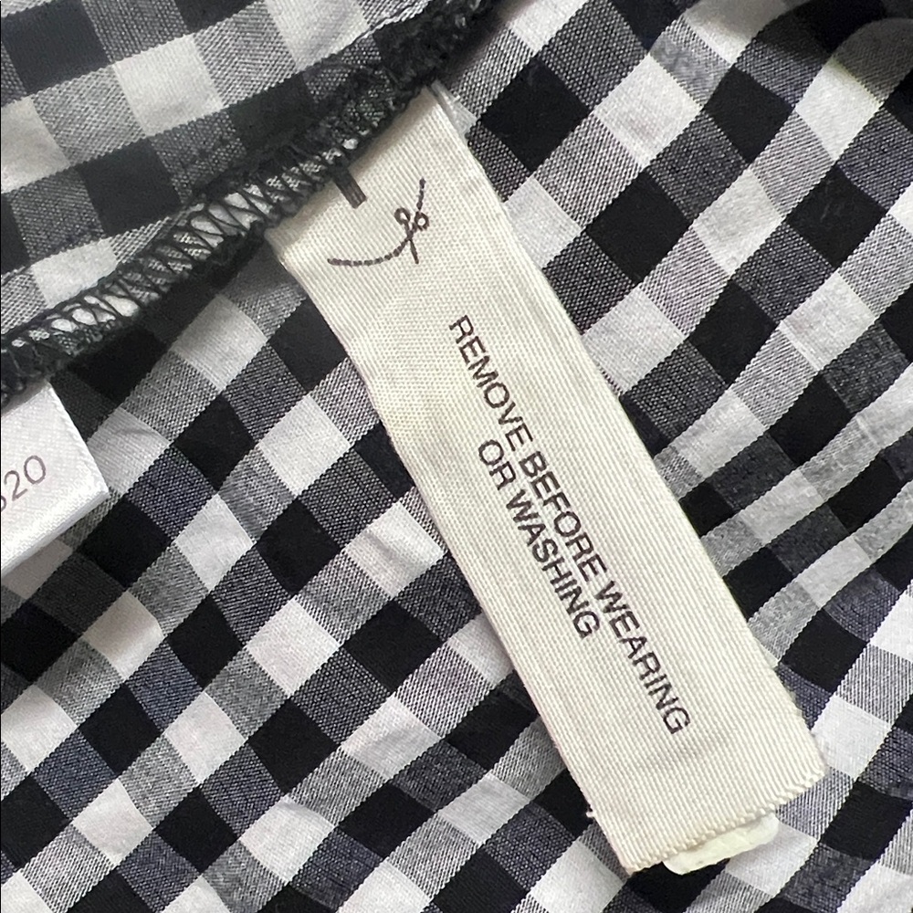 Ann Taylor Black and White Gingham Button-Down Shirt - Picture 4 of 6